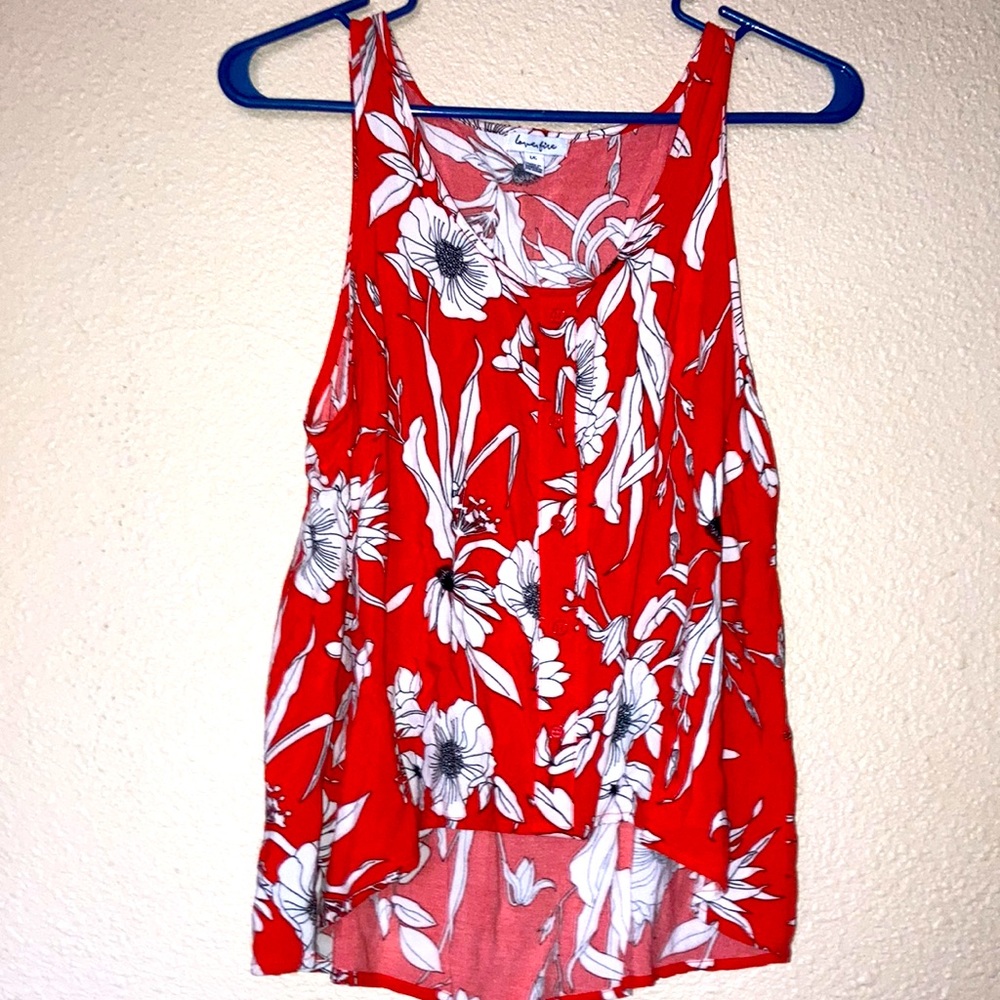 A red tank top